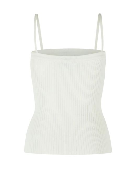 Courreges White Buckle Tank Top