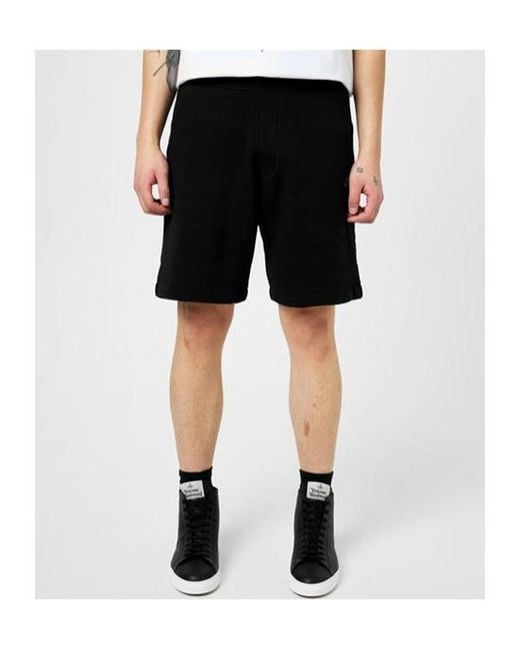 Vivienne Westwood Black Embroidered Orb Shorts for men
