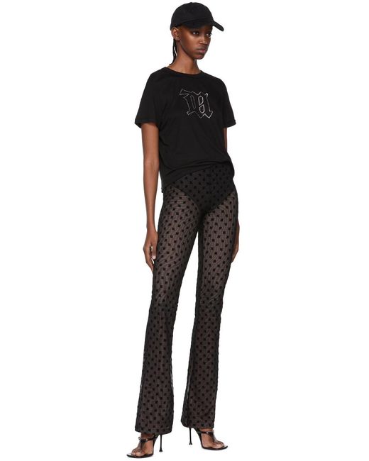 M I S B H V Gray Sheer Long Leg Trousers