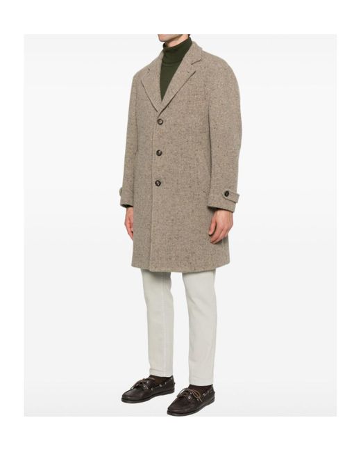 Eleventy Gray Single-Breasted Coat for men