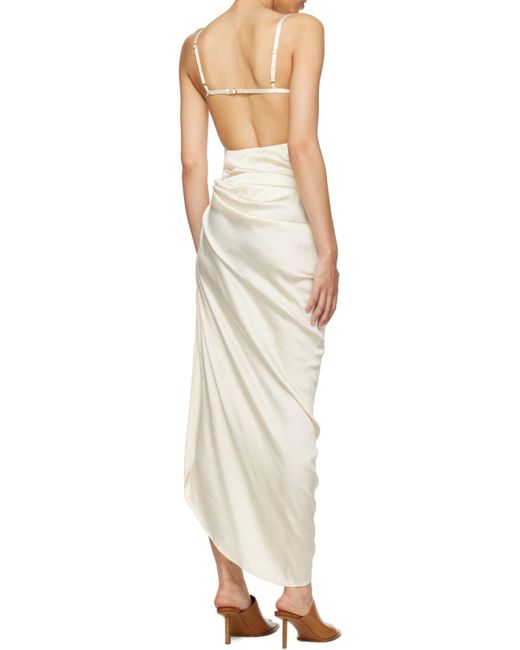 Jacquemus White Long Asymmetric Lingerie Dress