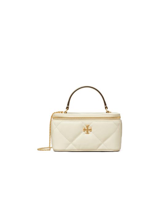 Tory Burch Natural Kira Diamond Quilted Mini Tote Bag