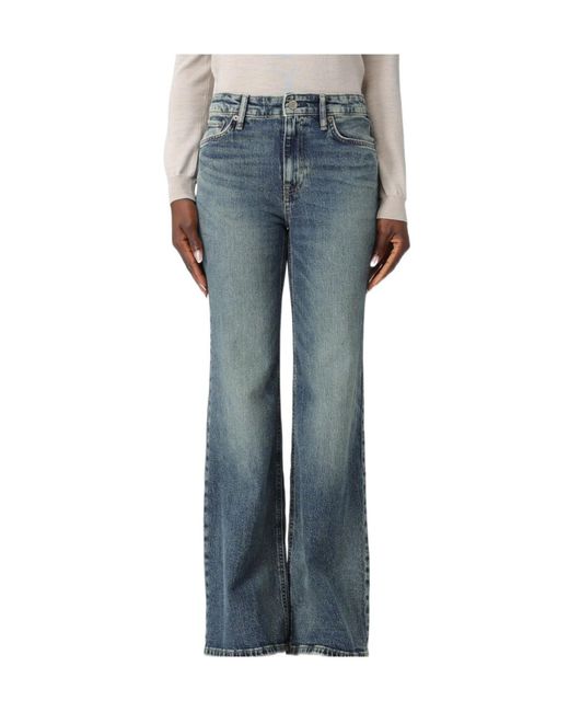 Ralph Lauren Blue High-Waist Flared Jeans