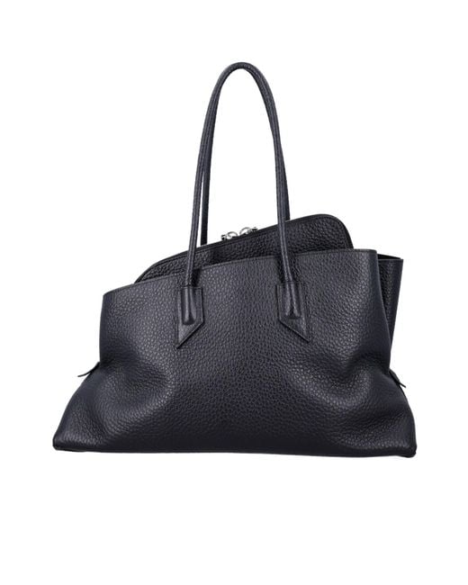 The Attico Black The La Passeggiata Medium Tote Bag