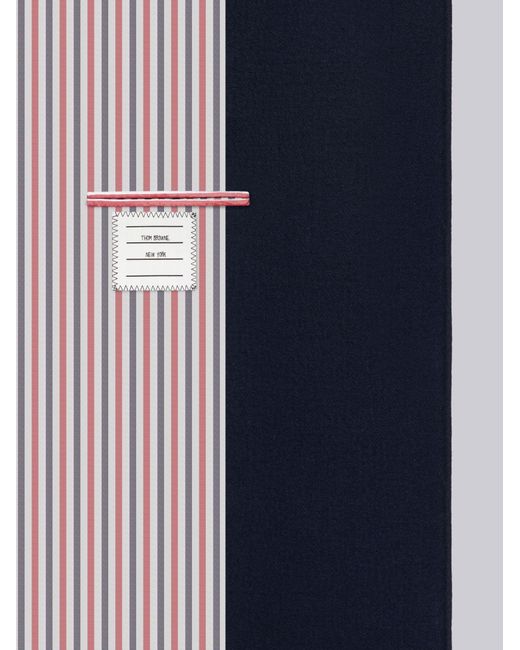 Thom Browne Blue Double-Breasted Overcoat
