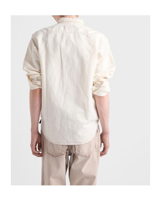 Prada White Chambray Shirt for men