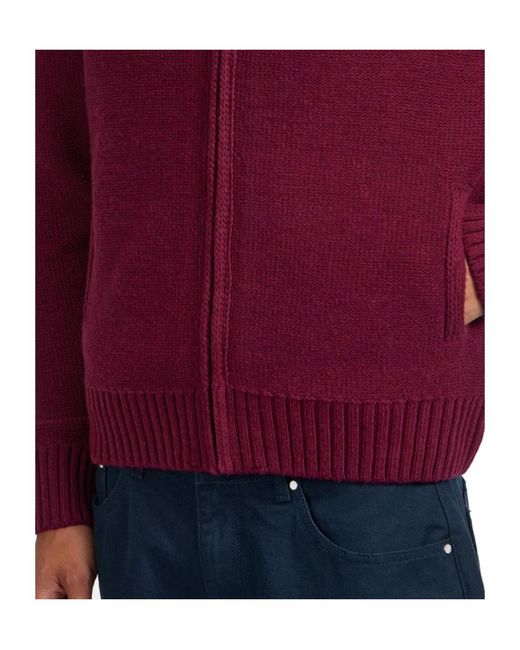 Arte' Red Stencil Zip Cardigan for men