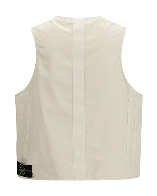 Stone Island Natural Micro Ripstop Utility Vest for men