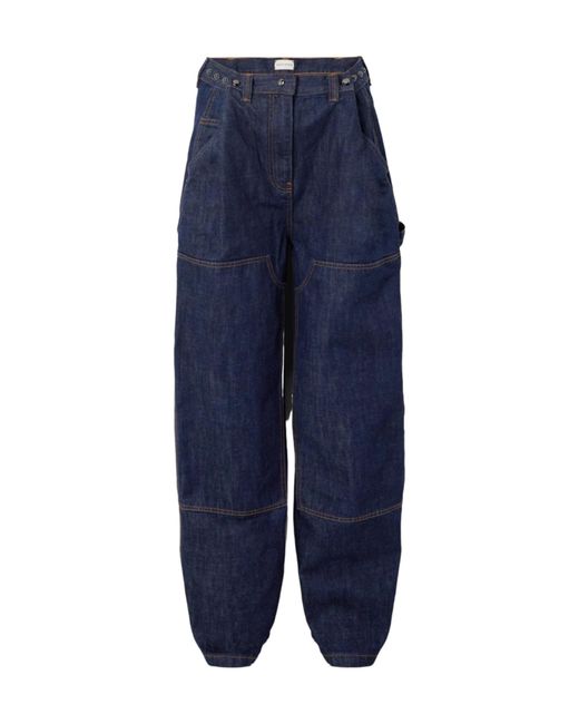 Magda Butrym Blue Wide-Leg Jeans With Belt Loops
