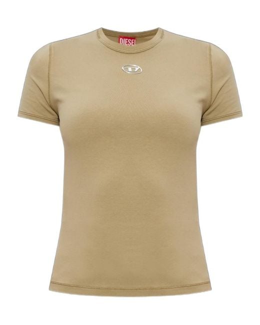 DIESEL Natural T-Uncutieslong-Od Crewneck T-Shirt