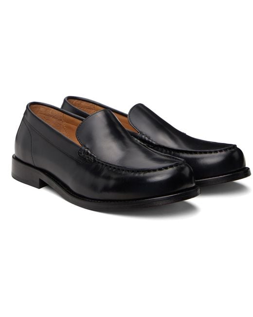 A.P.C. Black Leather Loafers