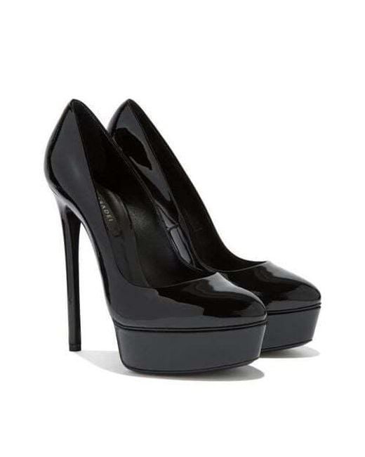 Casadei Black Flora Pumps