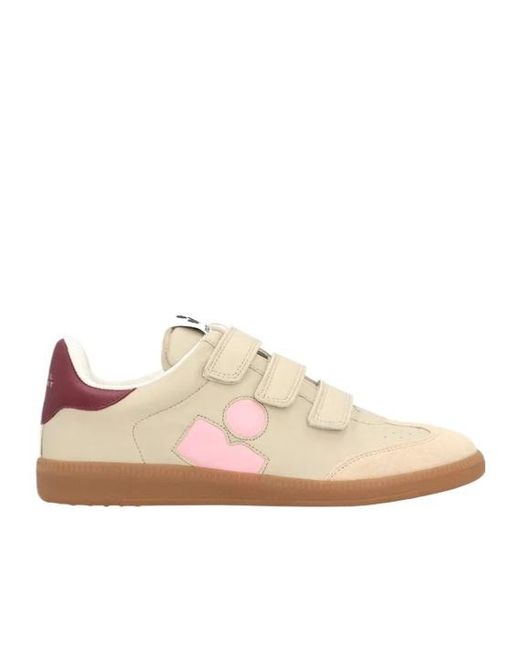 Isabel Marant Pink Touch-Strapped Sneakers