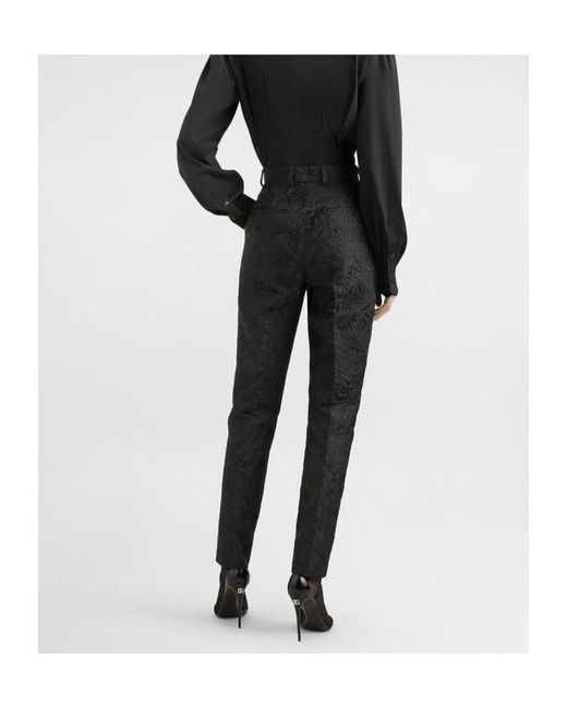 Dolce & Gabbana Black Jacquard Trousers