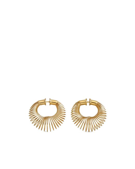 Alaïa Metallic Alaïa Spiral Hoop Earrings
