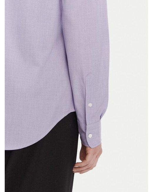 Polo Ralph Lauren Purple Long-Sleeved Light Lilac Cotton Button-Front Shirt