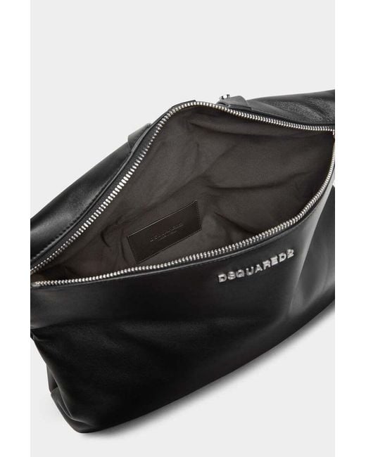 DSquared² Black Allover Studs Clutch Bag
