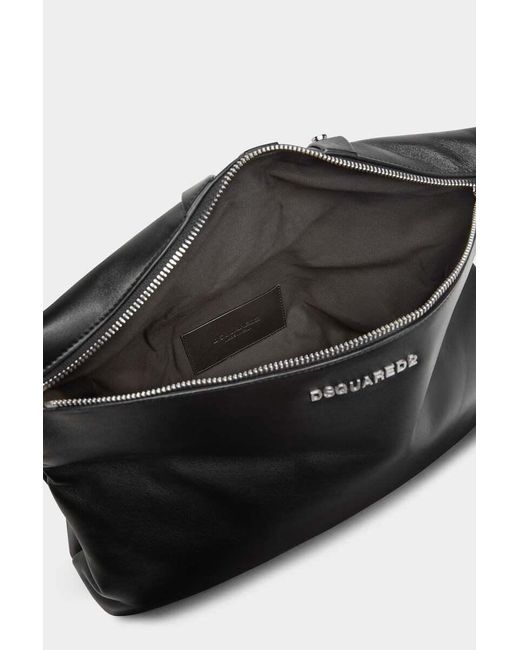 DSquared² Black Leather Clutch Bag