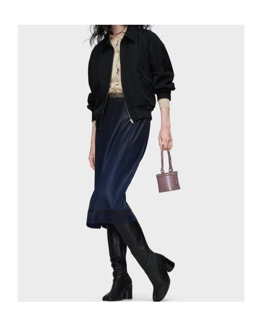 Maison Margiela Black Zip-Up Bomber Jacket