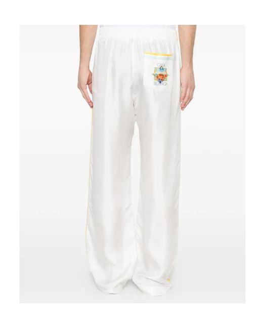 Casablanca White Side Stripe Track Pants for men