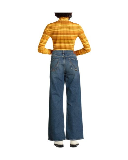 Max Mara Blue Casual Straight-Leg Pants