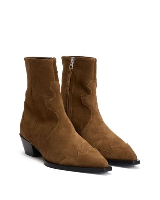Aeyde Brown Hester Ankle Boots
