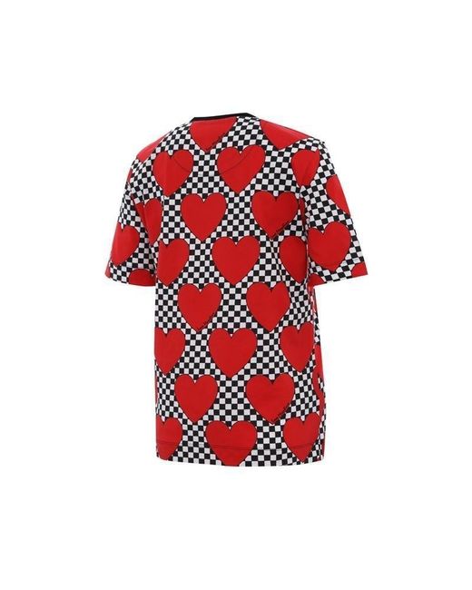 Moschino Checkered Love Printed T-Shirt