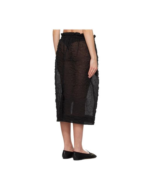 Simone Rocha Black Ruffle-Waisted Skirt