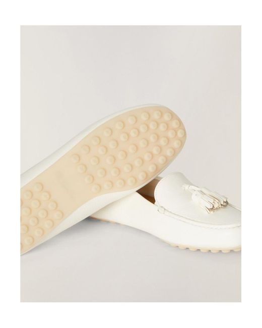 Loro Piana White Tassel-Detailed Round Toe Loafers