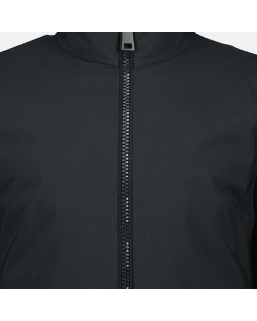 Moncler Black Matt Effect Zipped Cardigan for men