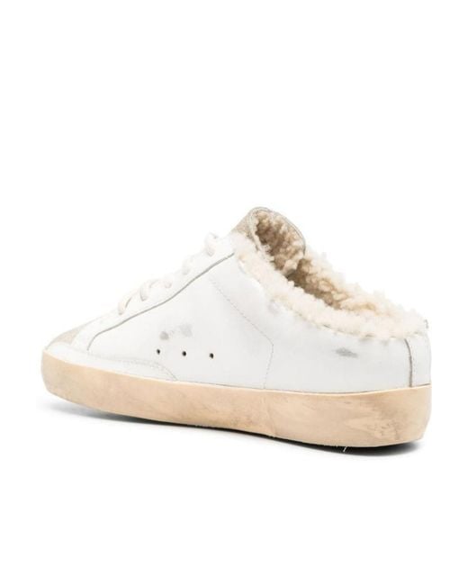 Golden Goose Deluxe Brand White Superstar Lace-Up Sabots