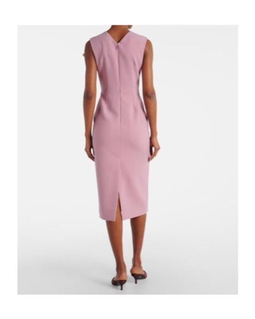 Roksanda Pink Bow-Detail Crepe Dress