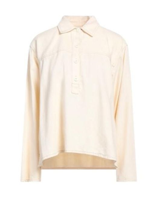 Rag & Bone White Solid-Colored Denim Shirt