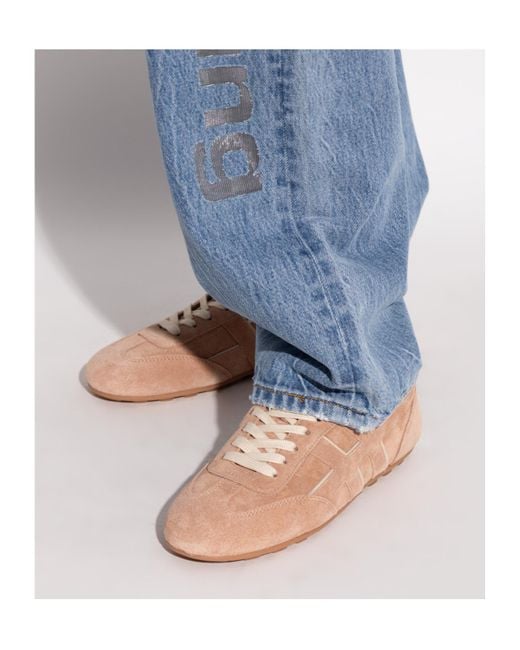 Hogan Brown Olympia Side H Patch Sneakers
