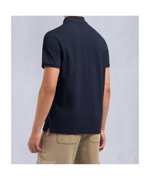 Moose Knuckles Blue Short-Sleeved Polo Shirt for men