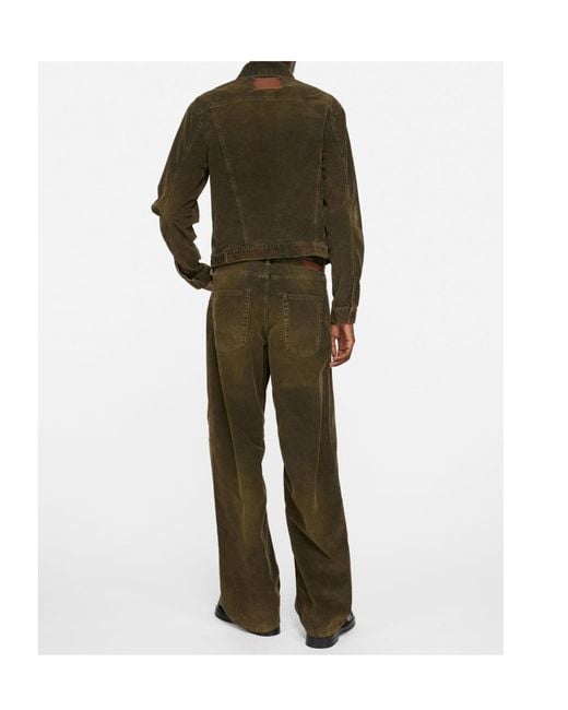 Acne Green Belt Loop Jeans for men