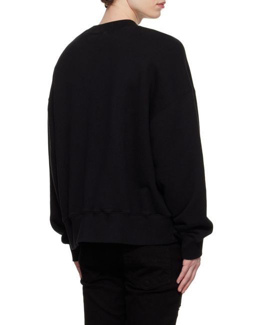 Palm Angels Black Logo Printed Crewneck Sweatshirt for men
