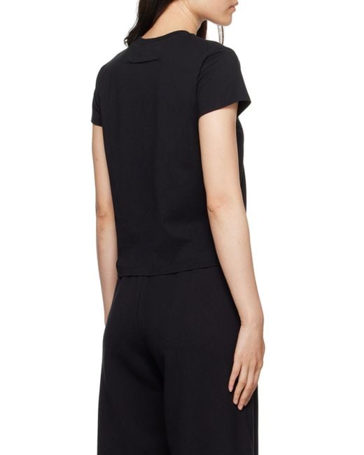 MM6 by Maison Margiela Black Logo Patch Crewneck T-Shirt