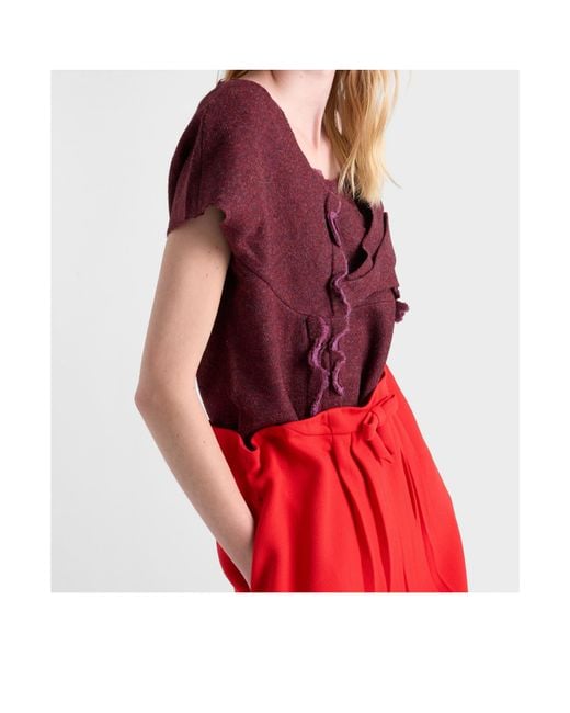 Prada Purple Shetland Wool Top