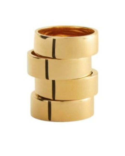 MM6 by Maison Margiela Metallic Stacked Numeric Rings