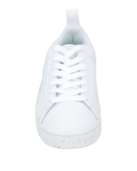 DIESEL White Simple Solid-Color Sneakers