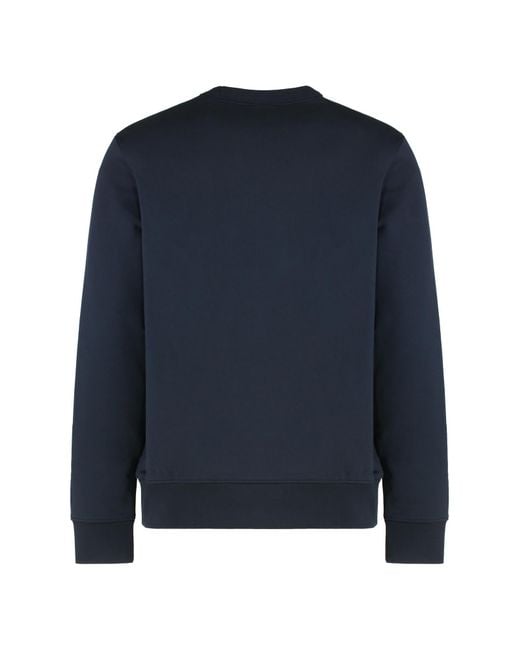 Boss Blue Boss Logo Embroidered Crewneck Sweatshirt for men