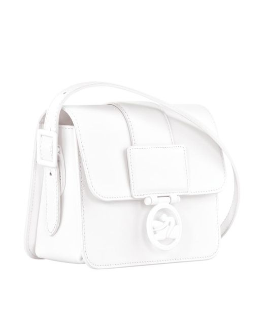Longchamp White Box Cross Body Bag