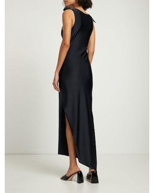 Coperni Black Asymmetrical Jersey Dress Skirt