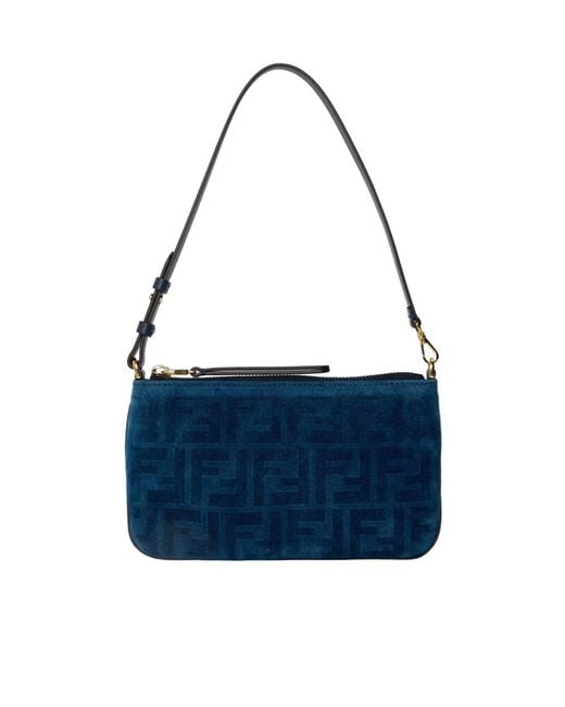 Fendi Blue Zippered Underarm Bag