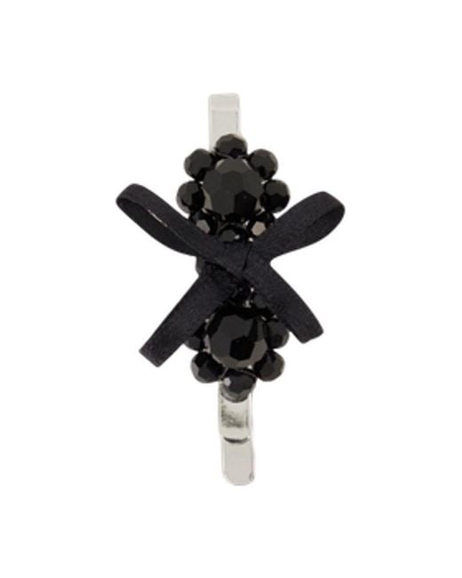 Simone Rocha White Bow Mini Flower Hair Clip