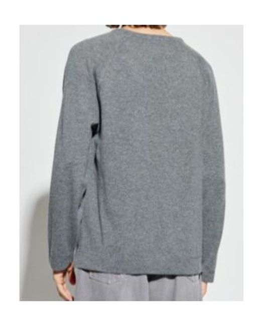 Officine Generale Gray Officine Générale Crew Neck Knitted Sweater for men