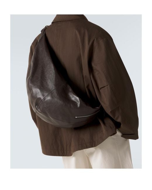 Lemaire Black Belted Leather Top-Handle Bag for men