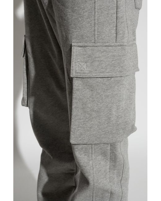 Balmain Gray Pocket Detailed Drawstring Cargo Trousers for men