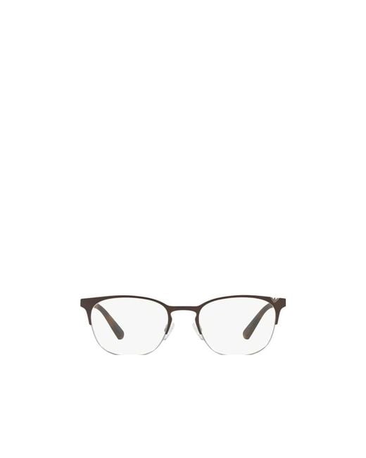 Emporio Armani White Square Frame Glasses for men